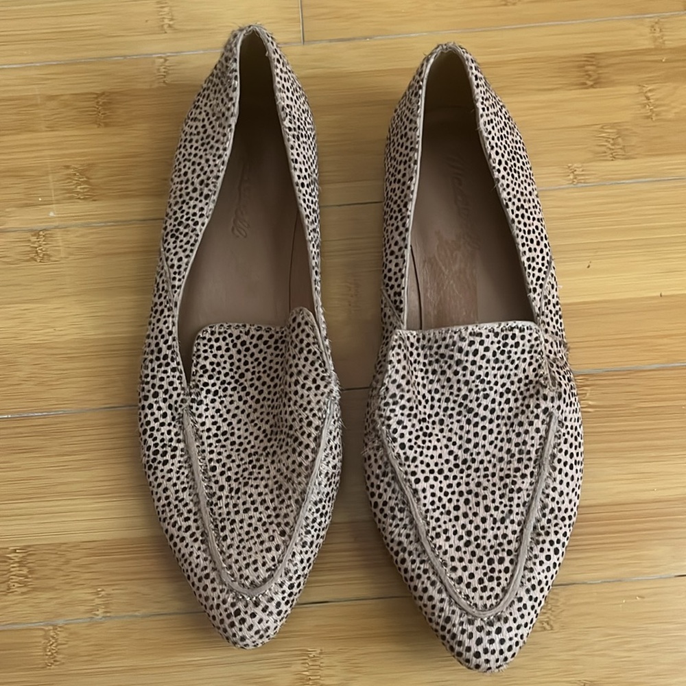 Madewell The Frances Skimmer in the Calf Hair tan loafers - Picture 3 of 9